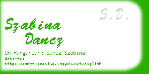 szabina dancz business card